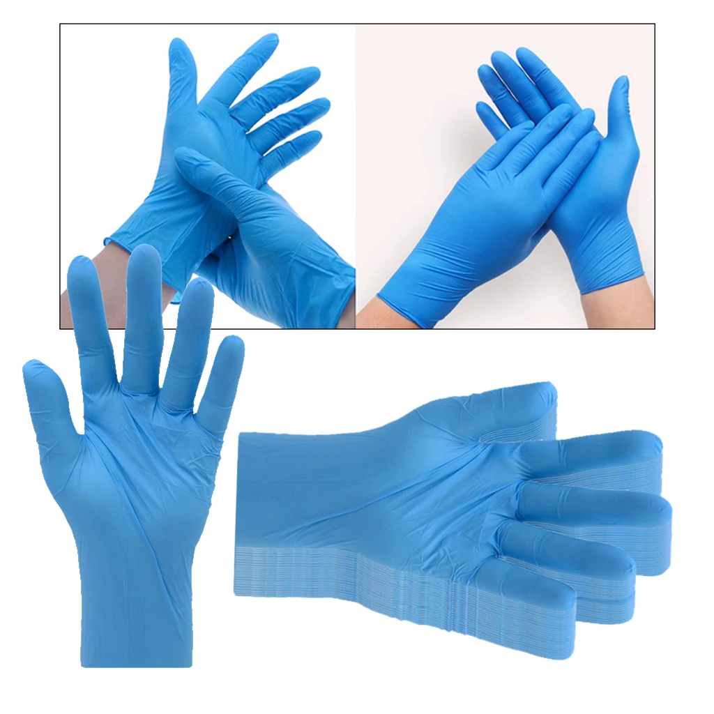 

20 Packs of Household Laboratory Nitrile Disposable Hand Gloves Anti-Slip