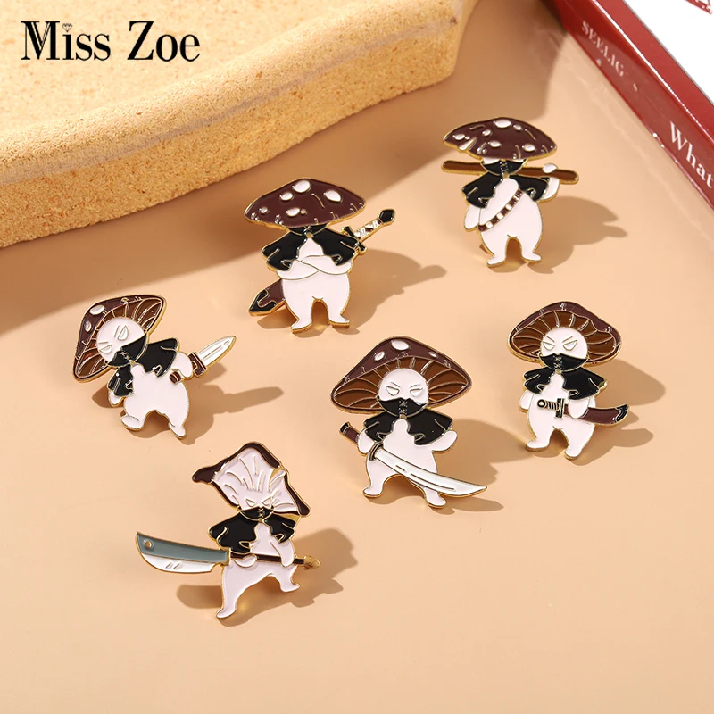 

Mushroom killer Enamel Pins Custom Swords And Daggers Swordsmen Brooch Lapel Badge Bag Funny Jewelry Gift for Kids Friends
