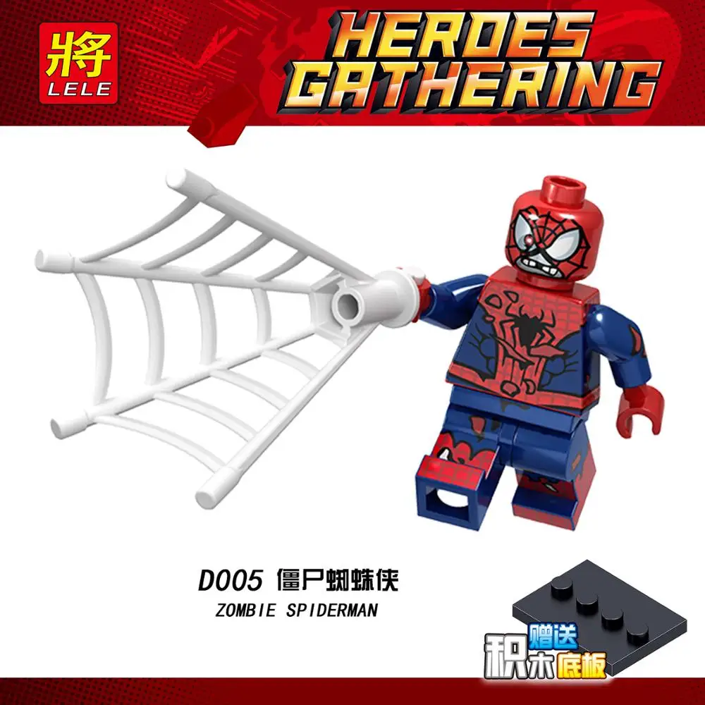 Фигурки Бэтмена Человека паука Железного человека супергероев строительные