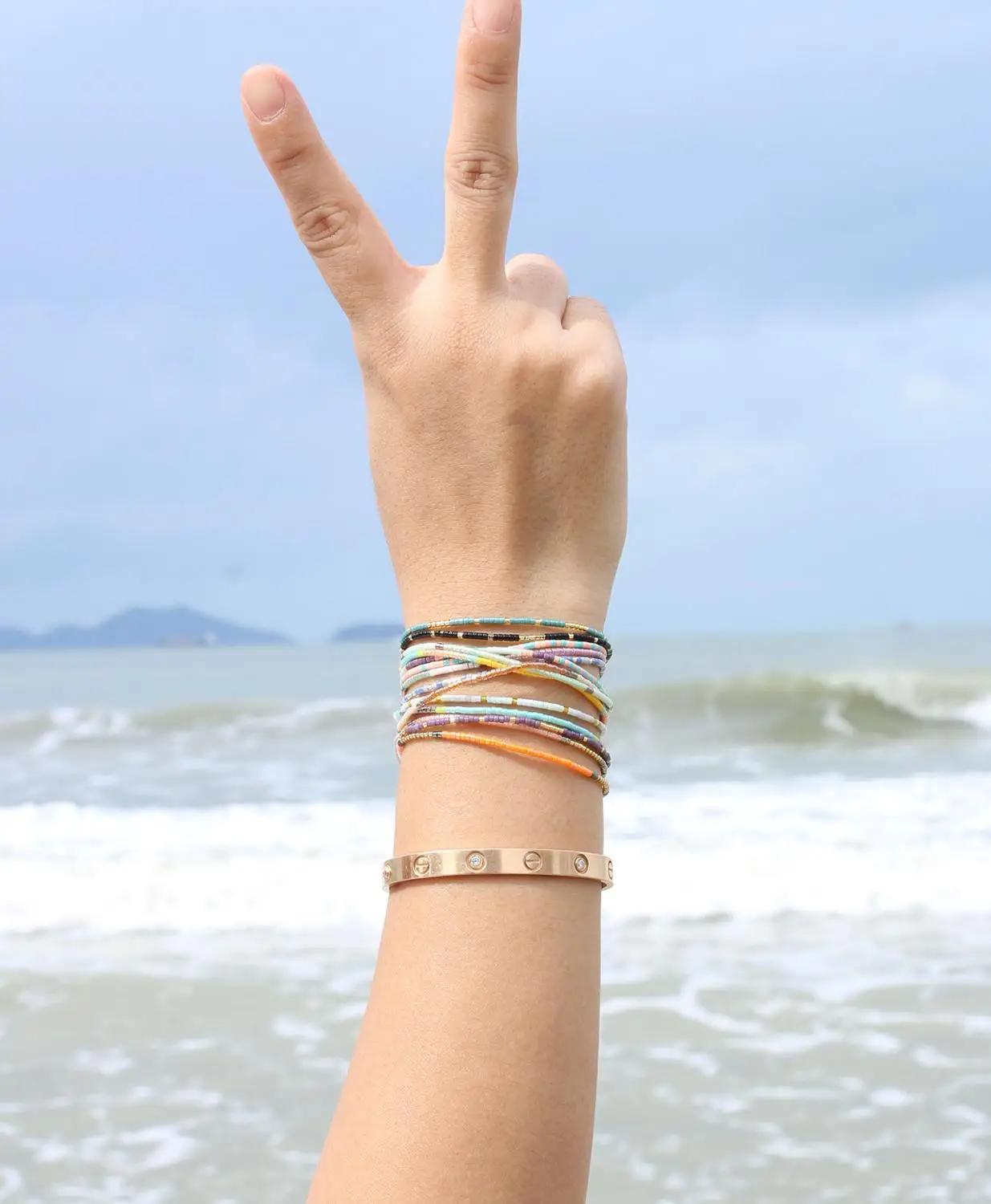 

KELITCH Authentic Miyuki Seed Beads Couples Bracelet Women Good Luck Vintage Handmade Adjustable String Wrap Bracelets New