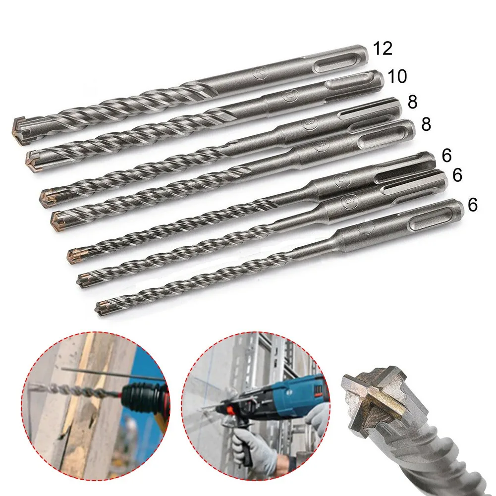 

160mm Drill Bit 7pcs Electric Hammer Drill Bit Brick Tile Carbide For Drilling Concrete