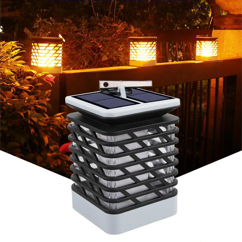 Пламенный фонарь на солнечной батарее светодиодный водонепроницаемый