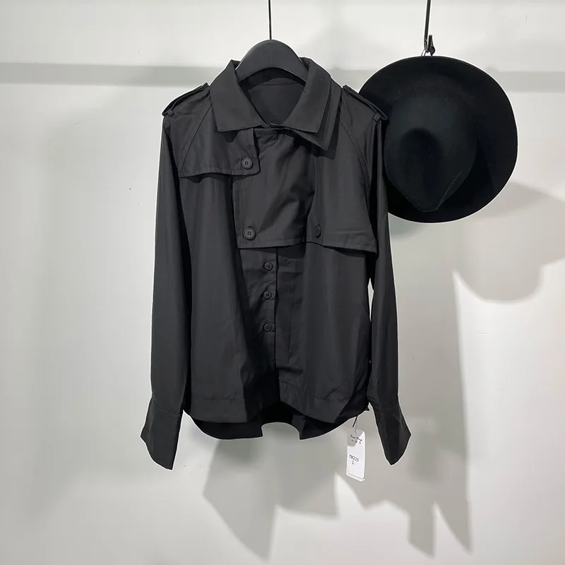 Men's Long Sleeve Shirt Spring And Autumn New Style Tooling Style Urban Youth Harajuku High Street Casual Large Shirt