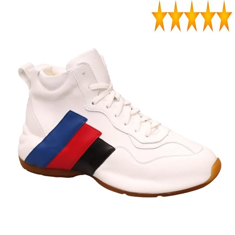 

Lace Autumn Men High-Top Up Height Increased Leather White Sneakers Street Hip Hop Casual Shoes Zapatillas Hombre 38-43
