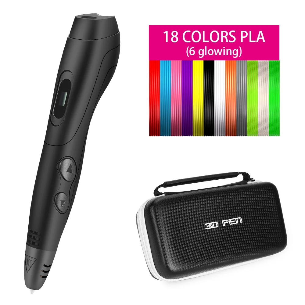 

SMA-1plus 3D pen with 24 colors, 48 meter PLA filament, professional printing pen, 6 speed level, adjustable temperature