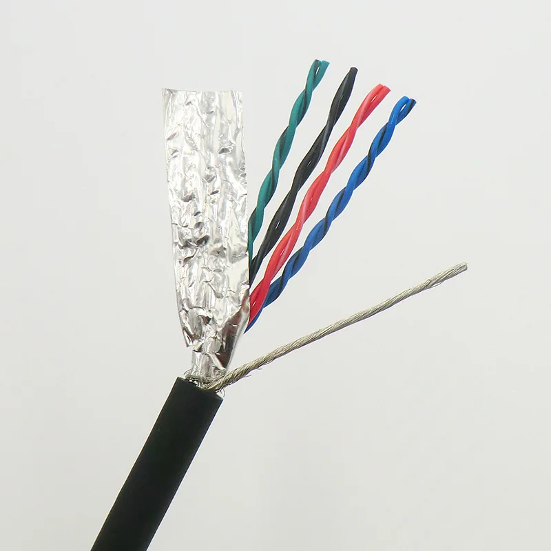 Гибкий Экранированный кабель витой пары 0.3мм м² 22AWG 485 сигнальный провод