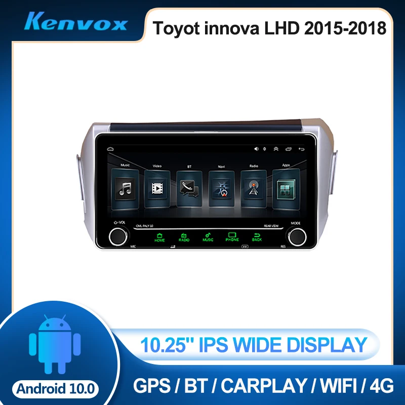 

Автомагнитола 2 din, 10,25 дюйма, IPS, Android, для Toyota innova LHD 2015-2018