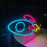 custom neon sign fish pattern neon sign art gift wall decoration bar carnival apartment room decoration neon led