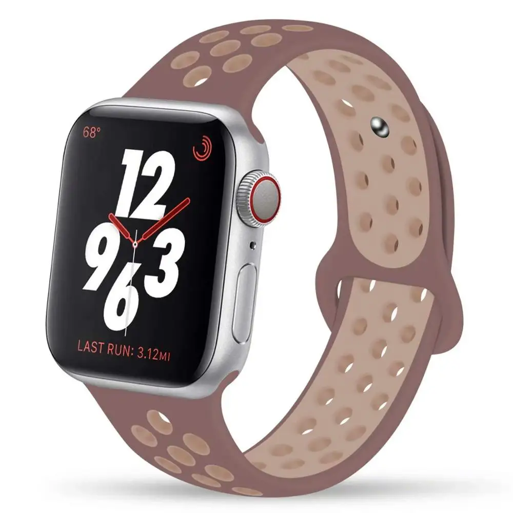 18 Ремешок для Apple Watch 4, 3, 2, 1, 42 мм, 38 мм, 40 мм, 44 мм, браслет, силиконовый ремешок для iwatch sports series 4, 3, 2 и 1 - Цвет ремешка: 18