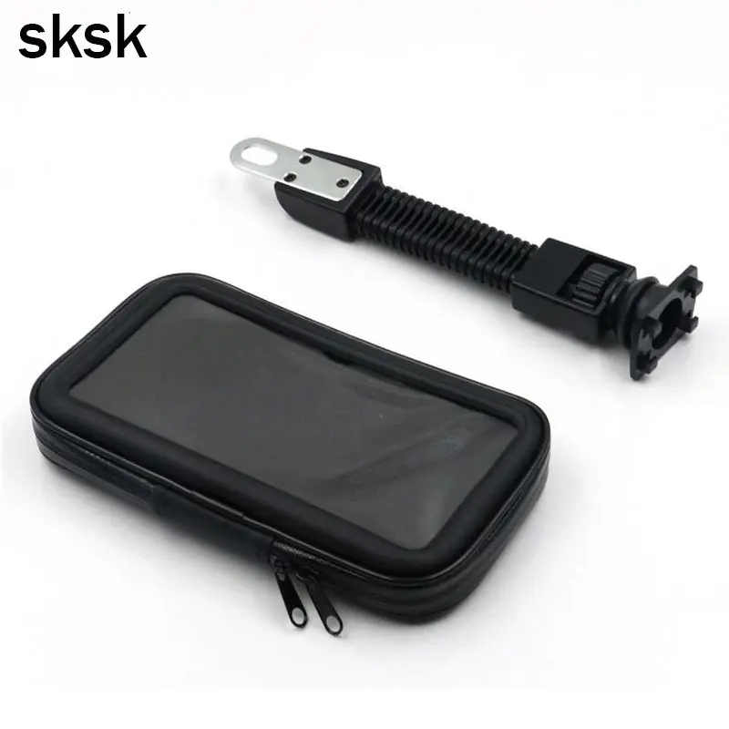 

SKSK Waterproof Motorcycle Mobile Phone Holder Bag Mount Stand Cellphone Case for iPhone 5 SE 6 6S Plus 7 8 8Plus Galaxy Note 3