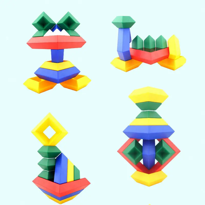 

15 Pieces Pyramid Changeable Building Blocks Starter Activity Kit Kids Toys Gift
