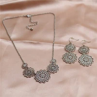 new style set crystal hollow out flower style temperament fashionable female clavicle chain