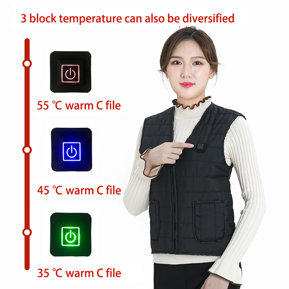 Мужская и женская уличная USB Инфракрасная нагревательная жилетка гибкая
