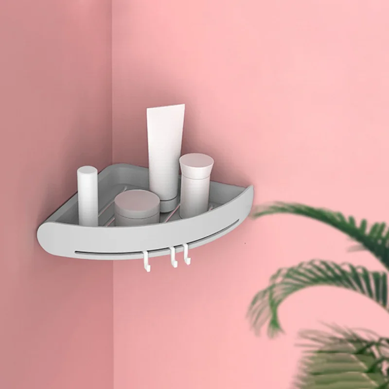 

Plastic Bathroom Shelf Organizer Snap Up Corner Shelf Bathroom Corner Shower Storage Wall Holder