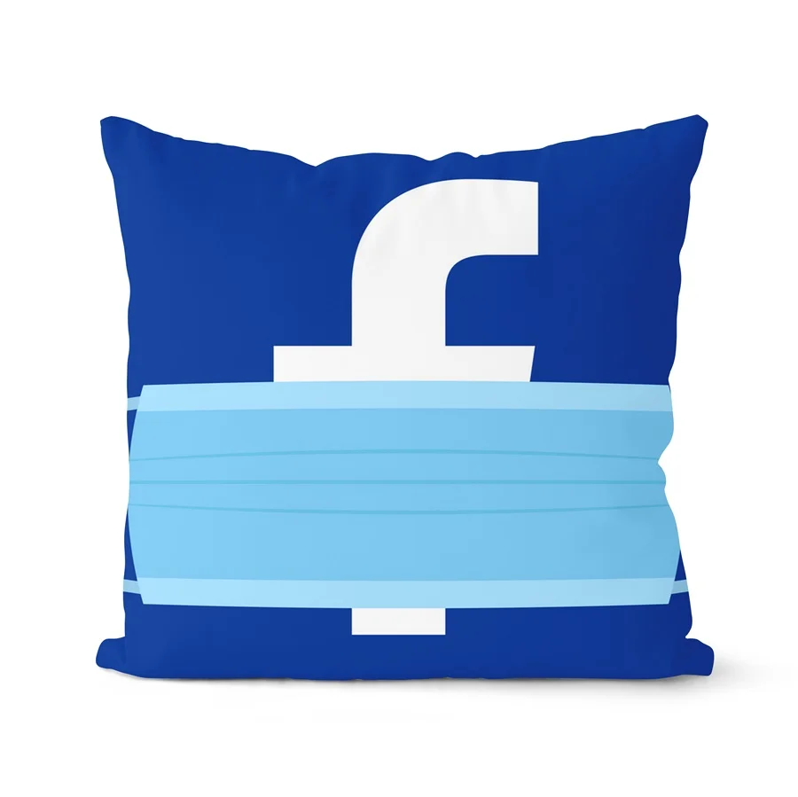 Facebook Youtube Social App с маской наволочка домашний декор Snapchat Instagram полиэстер бросок