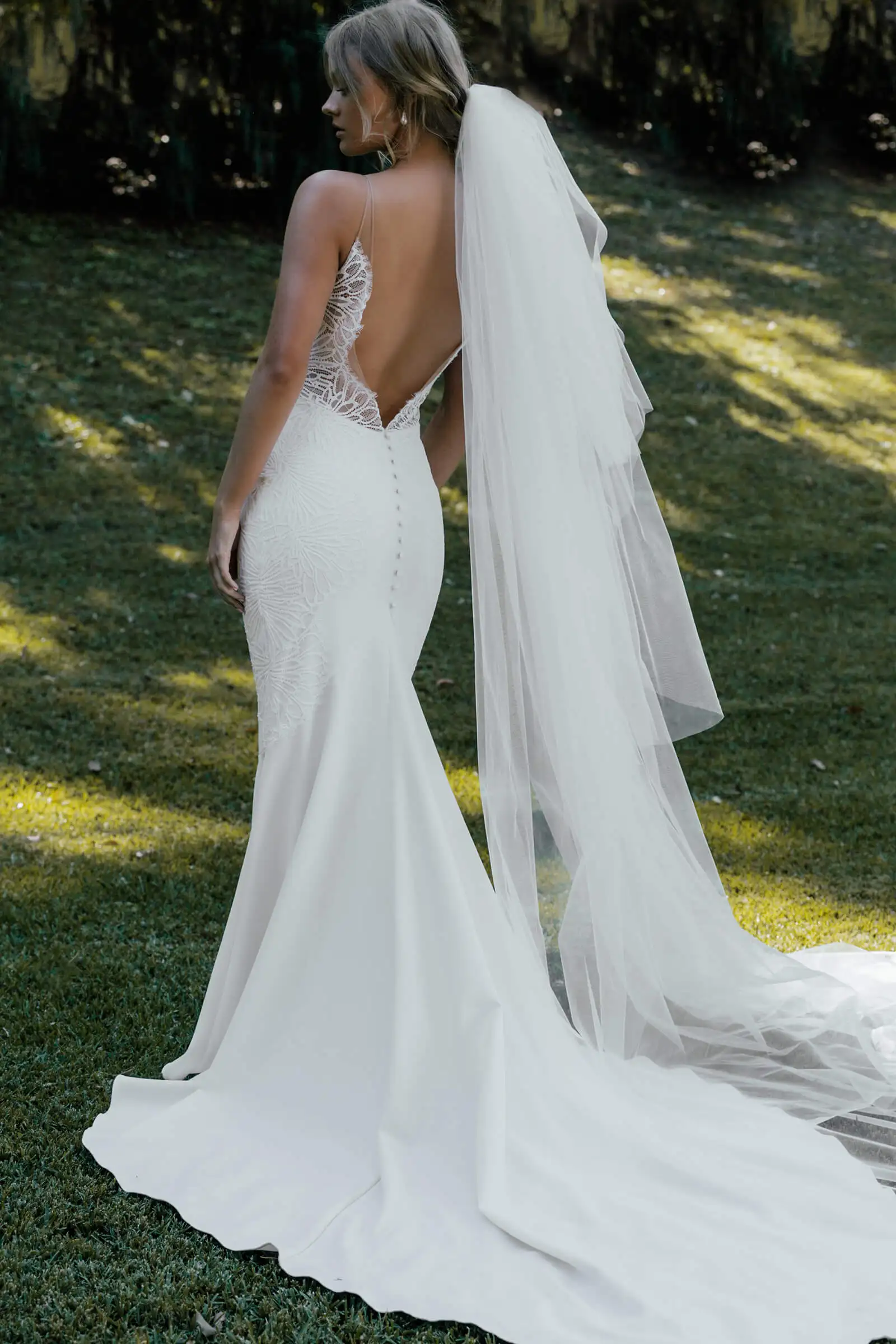 Вуаль для невесты TOPQUEEN V27 многослойная съемная спереди и сзади - купить по