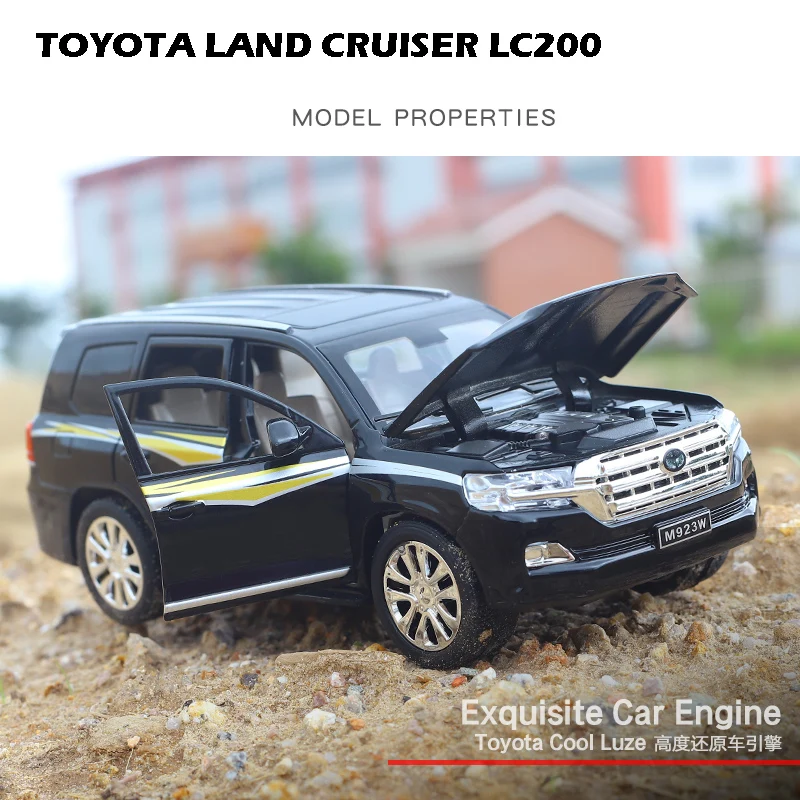 Модель автомобиля XLG 1:24 литая под давлением модель внедорожника Land Cruiser LC200 из