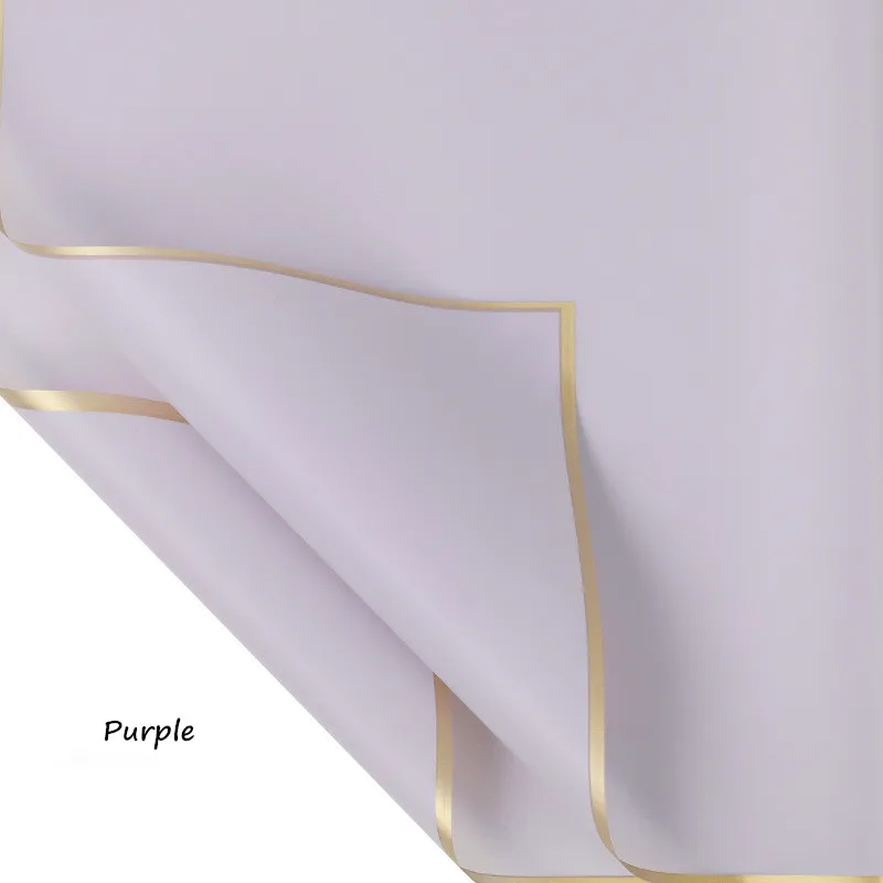 Purple 5 шт./упак. Макарон сплошной цвет водонепроницаемая полупрозрачная бумага цветочный упаковочный материал для подарков Поставки цветов создание скрапбука своими руками бумага - Цвет: Purple