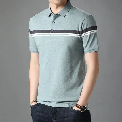

Summer men's business casual short sleeve t-shirt 2575