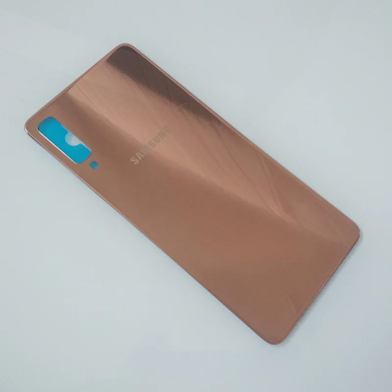 Gold Samsung Galaxy A7 A 7 Задняя крышка батареи A750 чехол A750F SM-A750 задняя дверь корпус стеклянная панель запасные части - Цвет: Gold