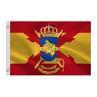 Флаг Испании с крестом бордового цвета и щитком третьего легиона, 3x5 футов, 90x150 см, 100D полиэстер
