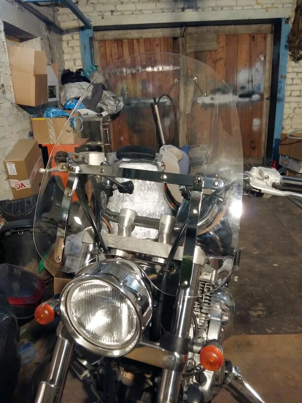 19 Inch Transparent Ветровой экран для Honda VT1300 VT1800 VT 1300 1800 S C C1 CX CXA Fury 7/" или 1" Руль Ручки экран лобовое стекло - Цвет: 19 Inch Transparent