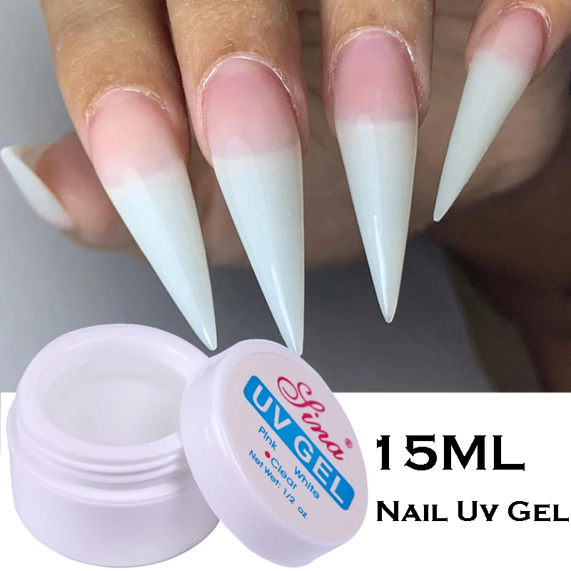 Акриловый гель для наращивания ногтей 3 цвета искусственный кристалл быстрое