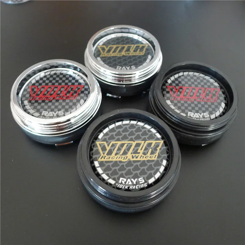 

4pcs for Volk Rays Racing Wheel Center Caps 60mm Auto Rims Hubs Cover Emblem Badge Car Styling Accessories