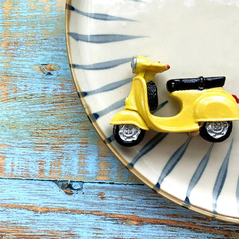 Креативные 3d мотоциклетные Мультяшные транспортные наклейки на холодильник