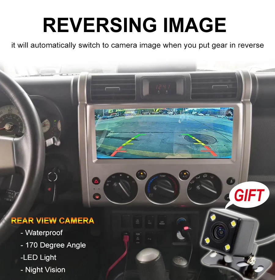 

10,25 дюймовый экран Android для Toyota FJ Land Cruiser 2007-2017, автомобильное GPS-радио, головное устройство, мультимедийный видеоплеер Carplay 64 ГБ