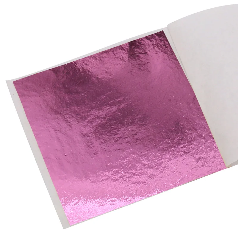 Персиковая имитация золотой фольги позолоченные листья блестящая бумага 8x8 5 см