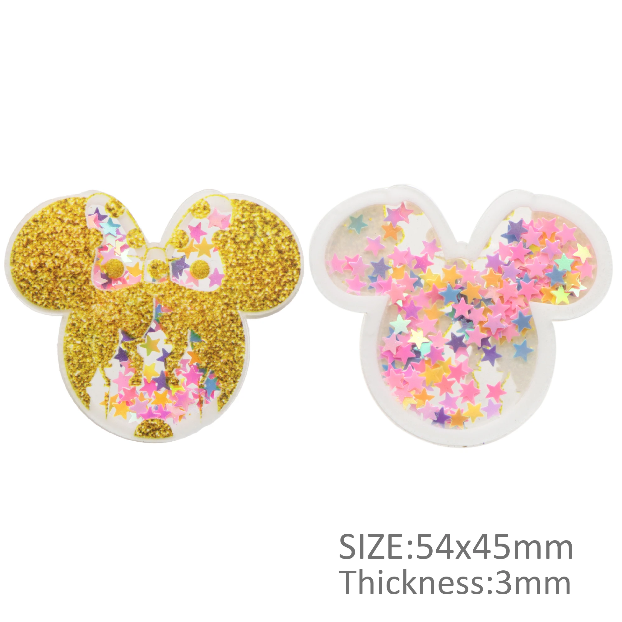 5 с принтом героев мультфильмов зыбучих песков блестками акриловые плоское