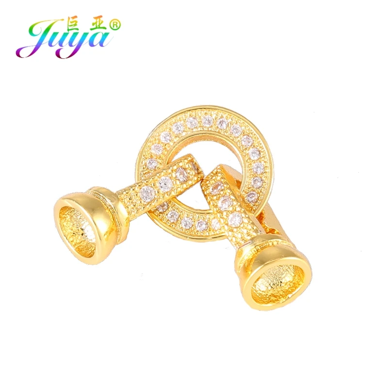 Juya DIY украшения из жемчуга крепления поставки застежка застежки аксессуары для бисероплетения натуральные камни жемчуг Изготовление ювелирных изделий - Цвет: Gold