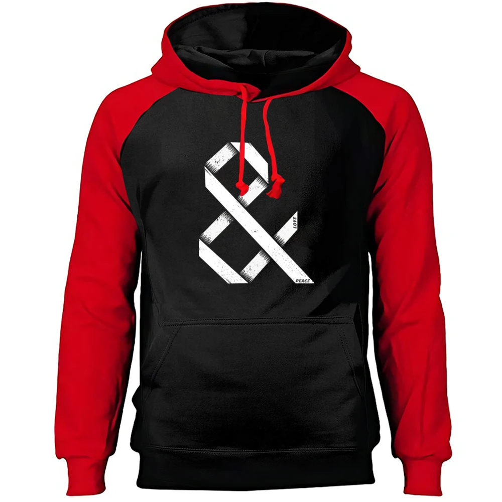 

Peace Symbol Peace And Love Raglan Hoodies Man Sweatshirt Autumn Winter Men's Pullovers Crewneck Harajuku Streetwear Tracksuit