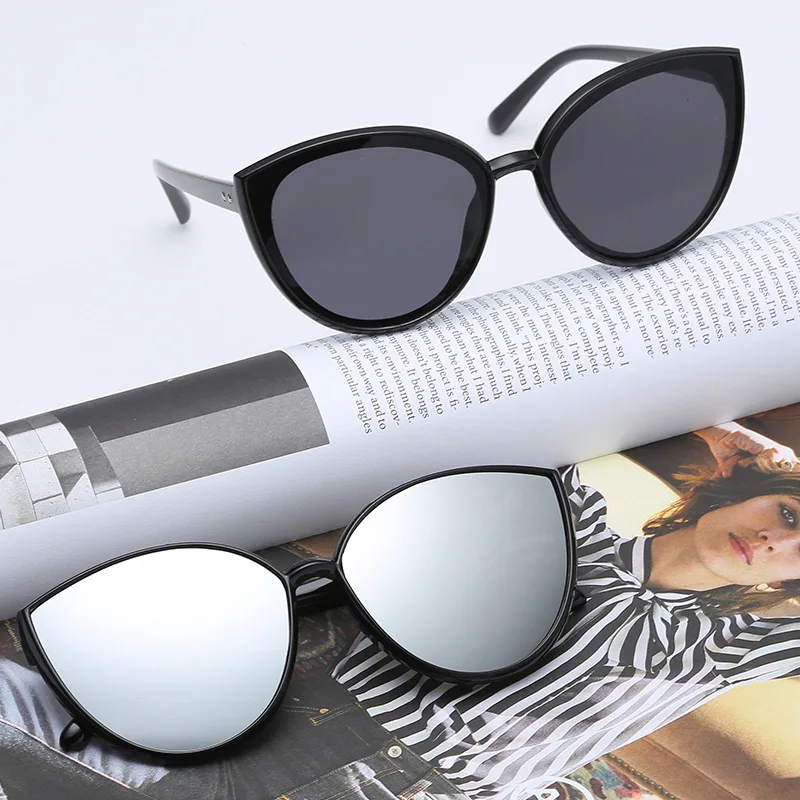 

Солнцезащитные очки женские, кошачий глаз, зеркальные, многоцветные, UV400