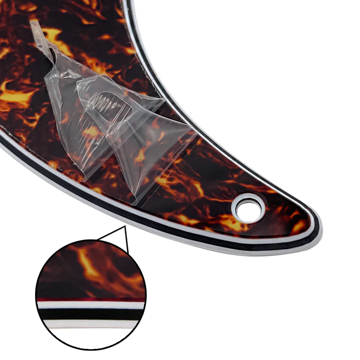 Накладка для бас-гитары New Standard PB P с 13 отверстиями, 4 слоями и бурым панцирем черепахи на.