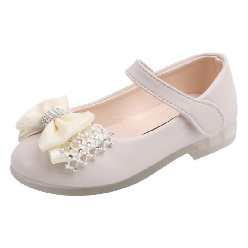 

Baby Girl Shoes Princess Girls Sweet Casual Baby Kids PU Leather shoe Solid Infant Toddler Cute Bow Baby Shoes New