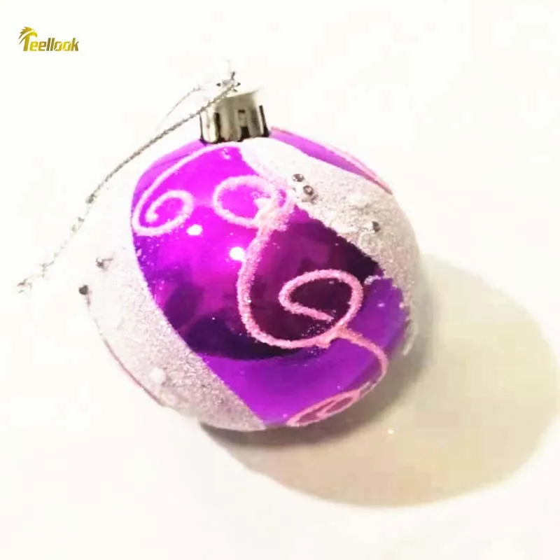

Teellook 5pcs 6cm painted Christmas ball Christmas tree decoration Christmas mall home decorations