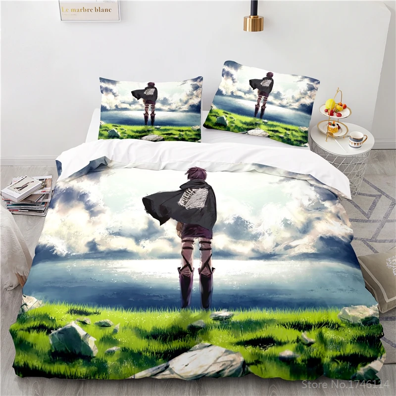 Комплект постельного белья из аниме атака на Титанов | Дом и сад