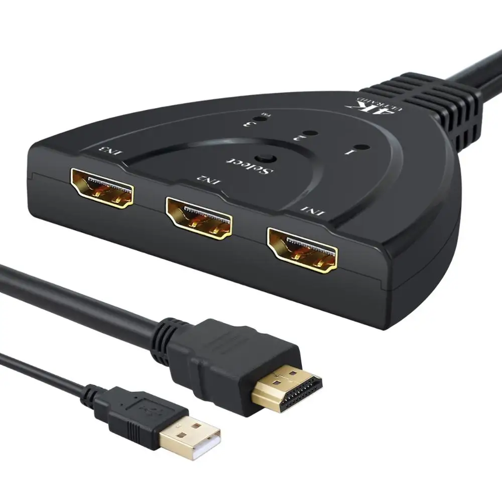Neoteck 3 порта HDMI-совместимый коммутатор в 1 выход концентратор Поддержка 4K 3D для DVD