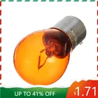 Стоп-сигнал заднего хода, галогенный фонарь желтого и желтого цвета, 10 шт.компл., 1156 BAU15S PY21W световой индикатор автомобиля, 12 В постоянного тока светодиодный лампы