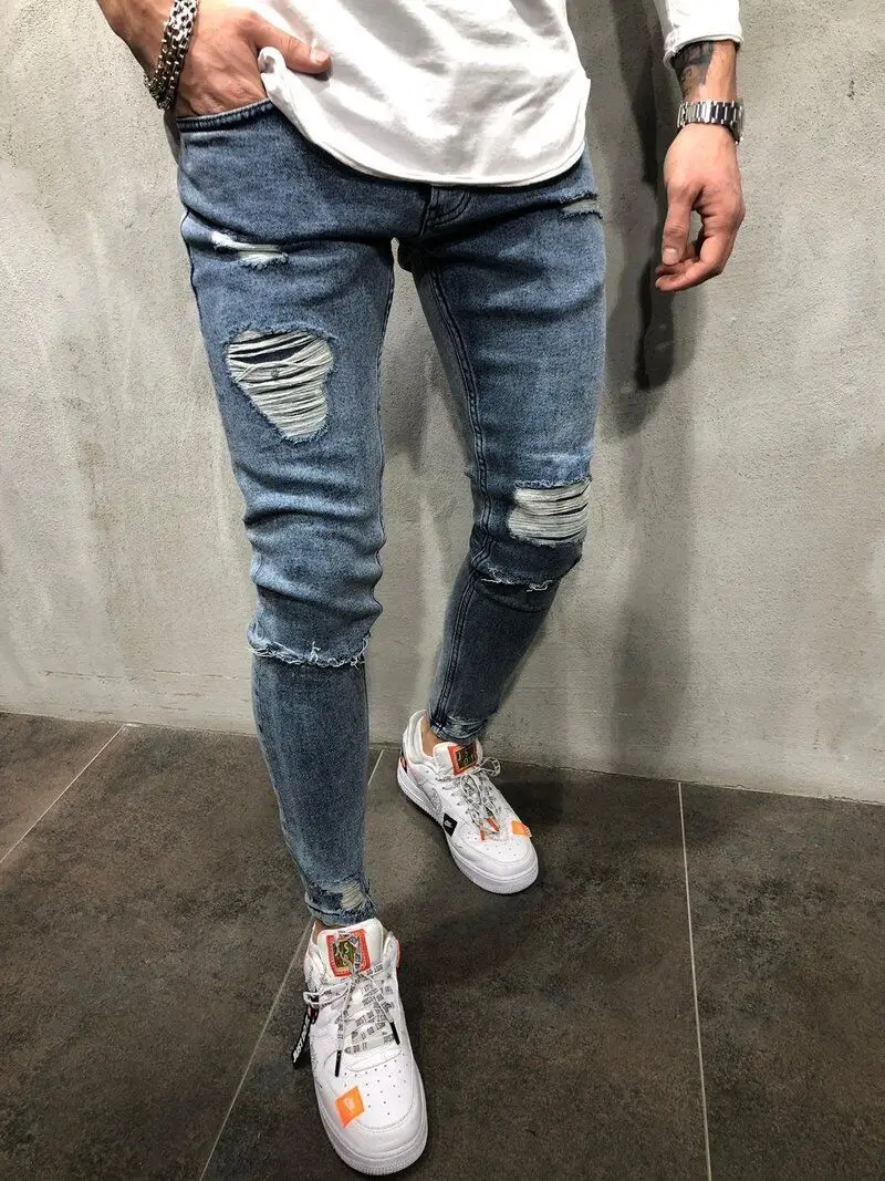 

High quality men's small leg stretch jeans