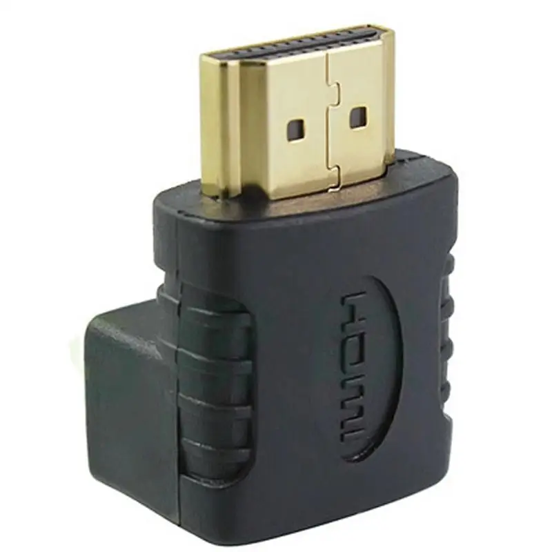 Besegad совместимому с HDMI адаптер Папа мама 270 градусов угол l образный разъем