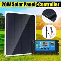 20w30w40w waterproof can be placed in outdoor portable solar panel power generation charging board phone battery charger