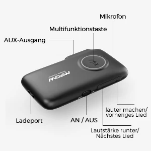 

Mpow Bluetooth Receiver 3.5mm AAC Bluetooth Adapter Handsfree With 15H Playtime For Headphones Speake Audio AUX Car