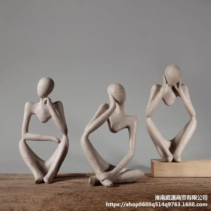 

Абстрактная Скандинавская декоративные украшения из смолы для рабочего стола характер Современное украшение Творческий офисные Decoracion Para ...