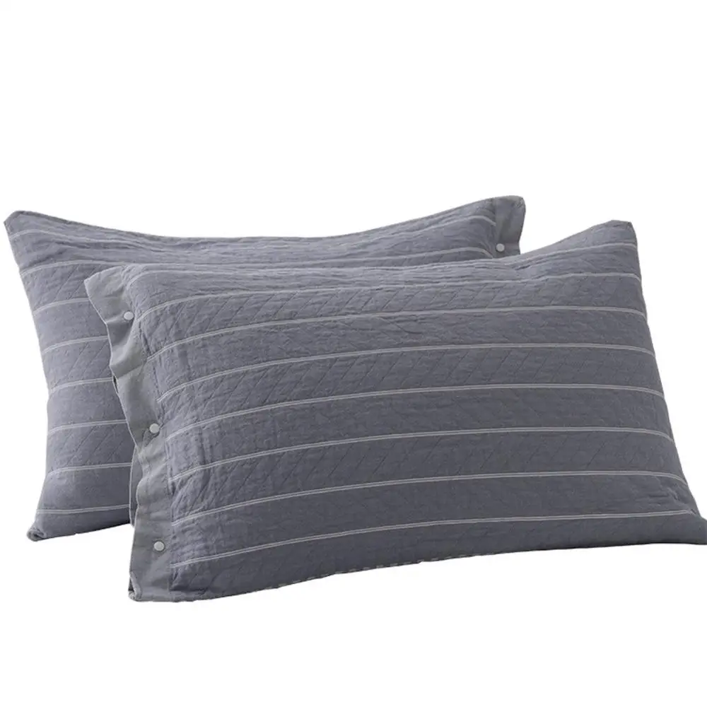 Pillowcase Muslin Cotton Pillow Case All Covered With High-Grade Breathable Pillowslip Bedding 50*75cm A Pair