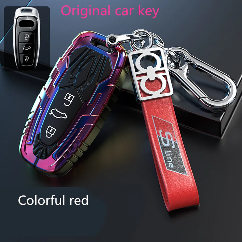 

Smart holder cover keychain Zinc alloy silica gel For Audi A6L A4L Q5 A3 A4 A7 A8 B6 B7 B8 C8 Q8 D5 2018 2019