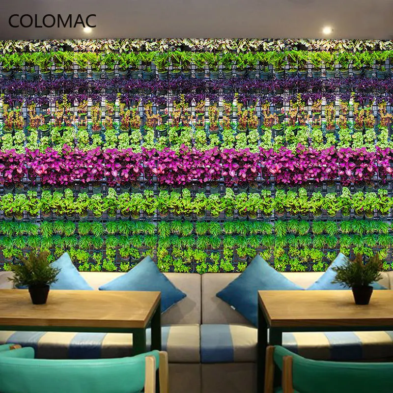 

Colomac Custom Simulation Plant Decoration Wallpaper KOL Restaurant Green Plant Background Mural 3d Wall Sticker Dropshipping
