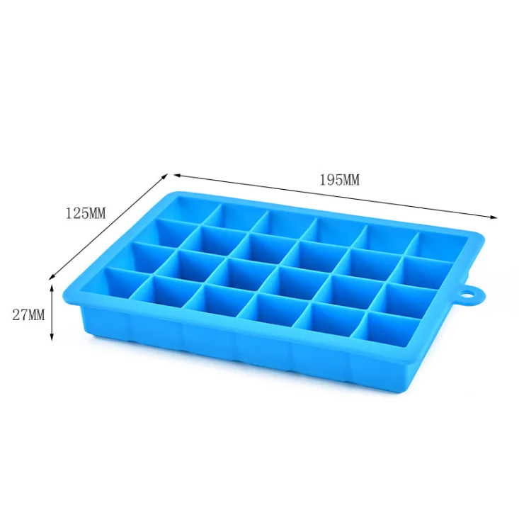 

24 Grid Silicone Ice Cube Mold Tray Square Ice Tray Mould Easy Release Chocolate Cube Form Bar Kitchen Accessories